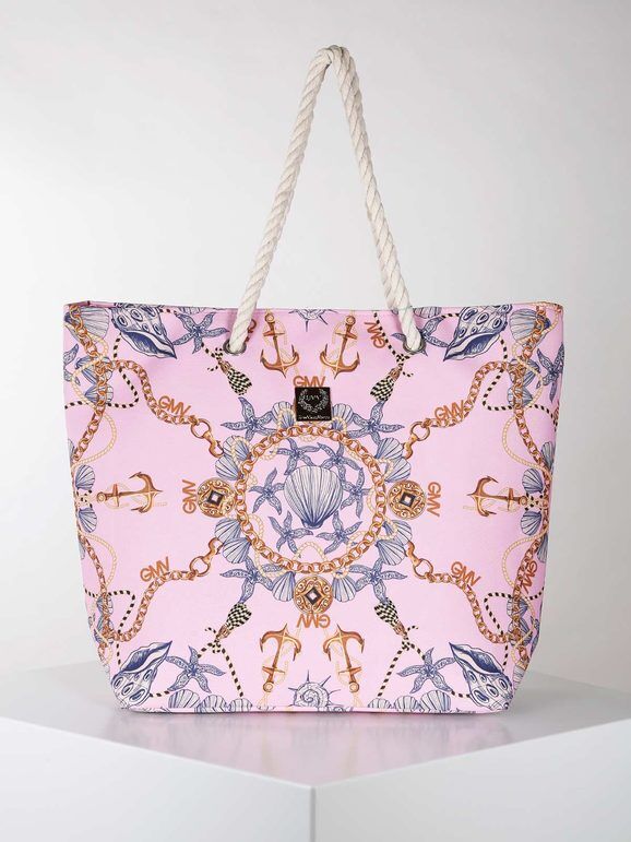 Gian Marco Venturi Borsa da mare grande con stampe Borse Mare donna Rosa taglia Unica