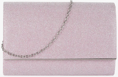 Solada Pochette elegante glitterata Pochette donna Rosa taglia Unica