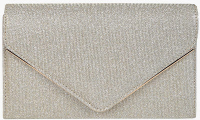 Solada Pochette rigida glitterata Pochette donna Beige taglia Unica