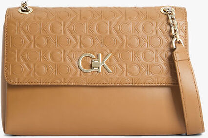 Calvin Klein Re-Lock ew Cony Crossbody Borsa a tracolla con stampe Borse a Tracolla donna Beige taglia Unica