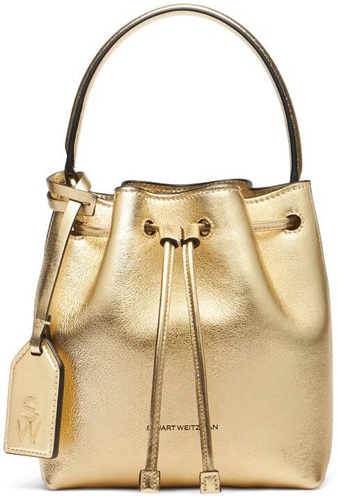 Stuart Weitzman Rae Mini Bucket Bag - Donna  Platino One Size