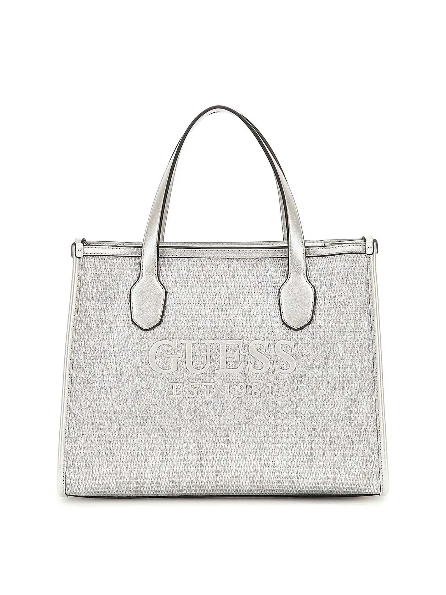 Guess Tote Donna Colore Argento ARGENTO 1