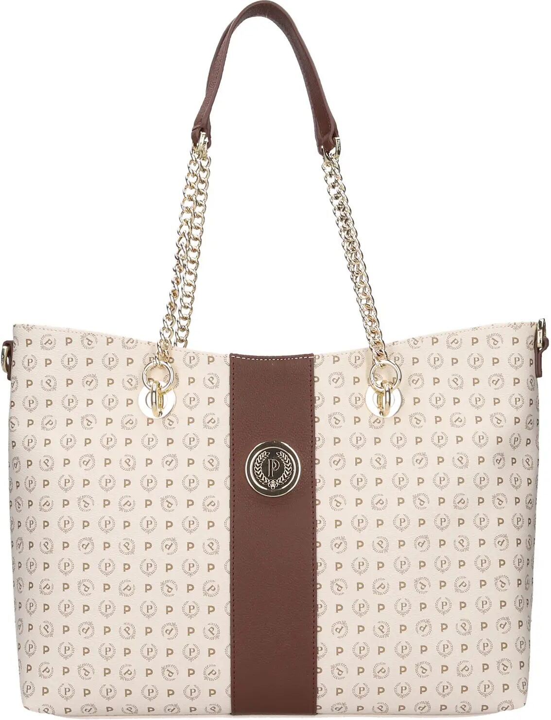 Pollini Borsa A Spalla Donna Colore Avorio/marrone AVORIO/MARRONE 1