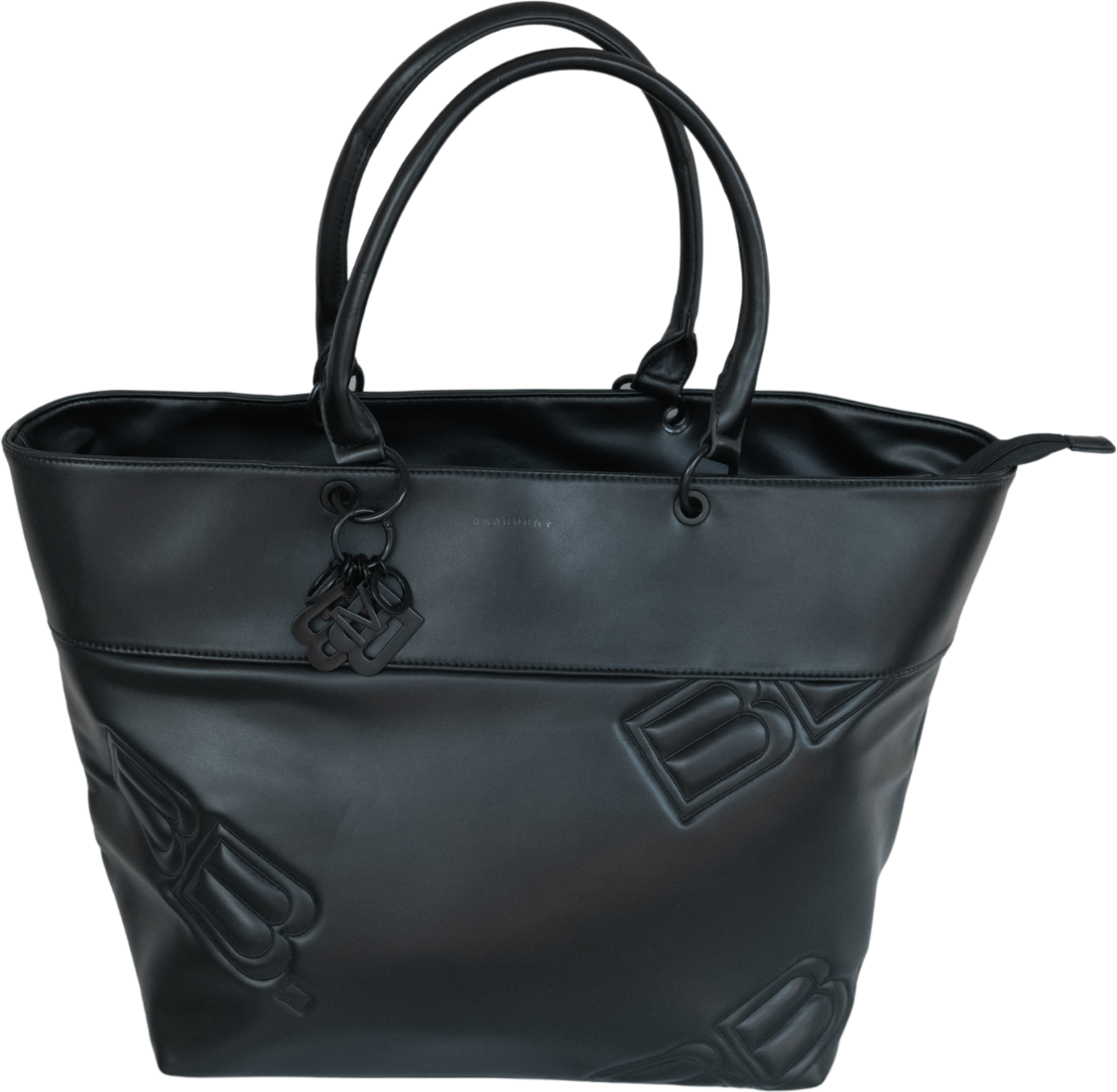 Bamboom Tote Bag a Tracolla in Ecopelle Black