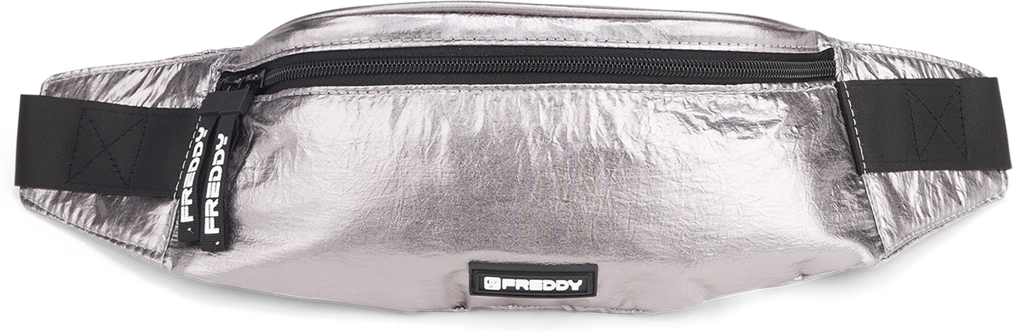 Freddy Marsupio in tessuto metallizzato con chiusura a zip Steel Gray Donna Unica