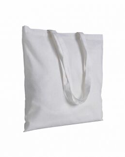 Gedshop 1000 Shopper in cotone bianco manici lunghi 180 gr neutro o personalizzato