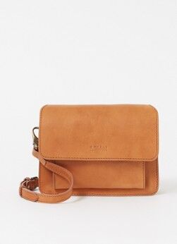 O My Bag Harper Mini schoudertas van leer met afneembare schouderriem - Cognac