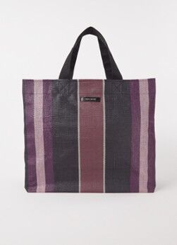 Isabel Marant Itak shopper met streepprint - Aubergine