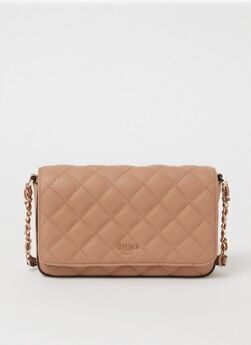 Dune London Dupree Small quilted crossbodytas - Donkerbeige