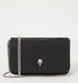 Alexander McQueen Skull Small crossbodytas met leren details - Zwart