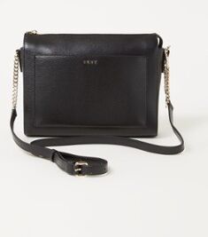 DKNY Bryant Medium crossbodytas van leer - Zwart