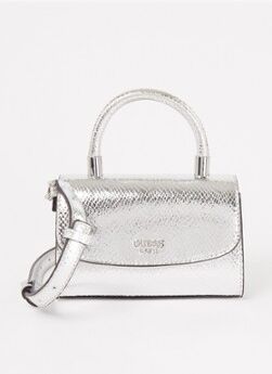 GUESS Layla Mini handtas met metallic finish - Zilver