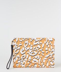 Ted Baker Lydiiaa clutch met panterprint - Lichtoranje