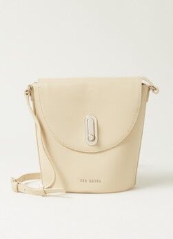 Ted Baker Lattifa crossbodytas van leer - Creme