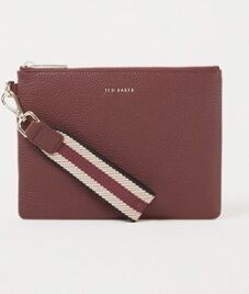 Ted Baker Norrin clutch van leer - Aubergine