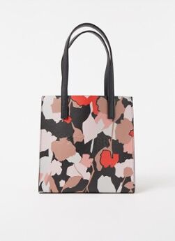 Ted Baker Retro Flood shopper met bloemenprint - Zwart