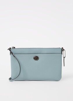 Coach Polly crossbodytas van leer - Lichtblauw