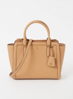 Ralph Lauren Brooke Medium handtas van leer - Camel