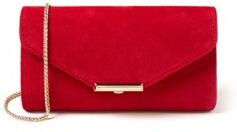 L.K.Bennett Lucy clutch van geitensuède - Rood