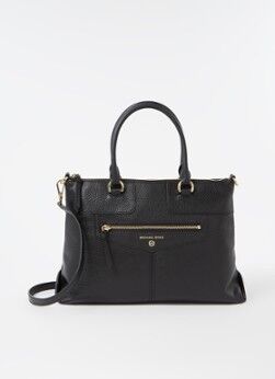 Michael Kors Warren Medium handtas met leren details - Zwart