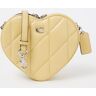 Coach Heart crossbodytas van leer met quilt patroon - Lichtgeel