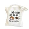 YLXCKGS Shopping Bag Women Handbag Beagle Bagel Dog Cute Bag Harajuku Shopping Canvas Tote Bag Bag Girl Cartoon Shopper Shoulder Bag-W-35X40Cm One Sided