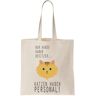 Functon+ Alleen Honden Hebben Eigenaars... Katten Hebben Personeel! Leuk Klein Kitten Canvas Tote Bag Natural, beige, Eén Maat