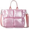 VIQUTRG Puffer Bag Tote, Puffy Tote Bag, Gewatteerde Tote Bag for dames, Puffer Bag, Schoudertassen for dames (Color : Pink)