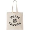 Functon+ Team Castiel Pentagram High School Art Canvas Tote Bag, Beige