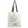 Toteally Custom East Sussex Town Maps Katoenen Shopper Tote Bag, natuurlijk, Eén maat