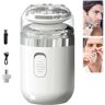 evtbtju Portable Multifunctional Capsule Shaver,Mini Capsule Shaver,Washable Capsule Shaver Mini Shaver Men,Automatic Men's Electric Shaver,Mini Capsule Shaver for Men,Type-C Charging (White)