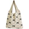 VERBANA Heart Tote Bag, Heart Crochet Tote Bag Cute Tote Bag Y2k Tote Bag Crochet Beach Bag for Women (Bowknot-d)