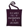Styletex23 In A World Full Of Kardashians Be A Gallagher Canvas Tote Shopper Bag Unisex, Kastanjebruin