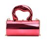 CASNO Tassen voor dames, glanzende acryl cilinder schoudertas crossbody portemonnee handtas met kettingriem geschikt voor vakanties en vakanties, roze