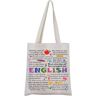 Generic Grappige Engels Leraar Tote Bag Engels Geek Gift Engels Leraar Dank U Gift Engels Minnaar Gift, Engelse Tote