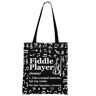 Generic Fiddle Player Gift Fiddle Player Waardering Gift Fiddle Lover Gift Fiddle Tote Bag voor Fiddle Player, F-iddle zwarte draagtas