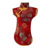 NAMOARLY Cheongsam Wijnfles Cover Wijn Zakje Bruiloft Wijn Zak Wijnproeverij Zak Wijnfles Zak Wijnfles Gift Bag Kerst Wijn Zak Chinese Wijn Zak Kerst Wijn Gift Bag