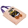 Shanrya WinmetEuro Thanksgiving Treat Bags, Trick Or Treat Bags Thanksgiving Tassen Halloween Tote Bag Linnen Thanksgiving traktaties voor Huishouden (Zwarte kat)