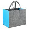 Schramm ® Vilten tas in 6 kleuren ca. 35 x 20 x 28 cm Boodschappentas Opbergtas Brandhouttas Vilten tas Vilten tassen, Kleur:grau/blau