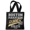 Reifen-Markt Schoudertas"BOSTON MARATHON RUNNER ATHLETICS TEAM 1897 AMERICA USA MARATHON RUNNER MARATHON SHIRT MARATHON HALF MARATHON SAN DIEGO CALIFORNIA ATHLETICS RUNNING MARATHON" Bag schooltas in zwart