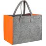 Schramm ® Vilten tas in 6 kleuren ca. 35 x 20 x 28 cm Boodschappentas Opbergtas Brandhouttas Vilten tas Vilten tassen, Kleur:grau/orange