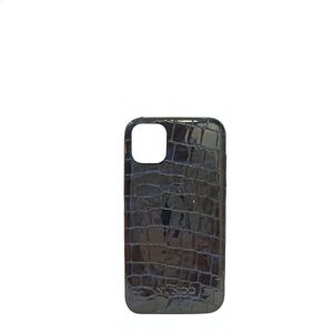 Núnoo iPhone Cover 11 Pro Croco - Gloss Blue/Black One Size