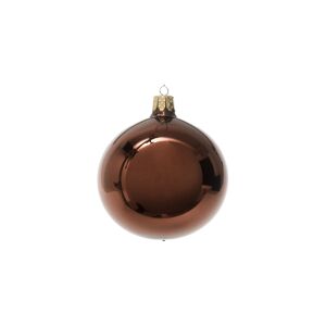 Holiday Collection Glass Baubles / Shiny Brown