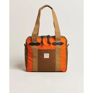 Filson Tin Cloth Tote Bag Dark Tan/Flame