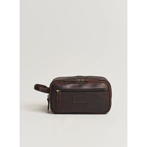 Loake 1880 Dartmouth Leather Washbag Dark Brown