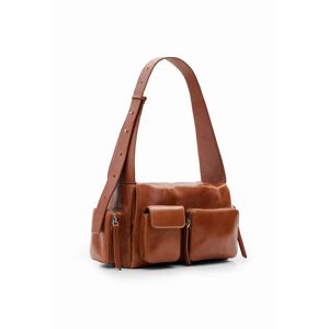 Desigual M leather pockets bag - BROWN - U