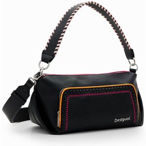 Desigual M embroidered shoulder bag - BLACK - U