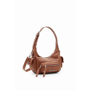 Desigual S pockets shoulder bag - BROWN - U