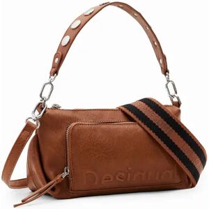 Desigual Midsize half-logo crossbody bag - BROWN - U