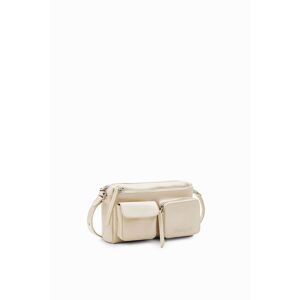 Desigual Small pockets leather crossbody bag - WHITE - U